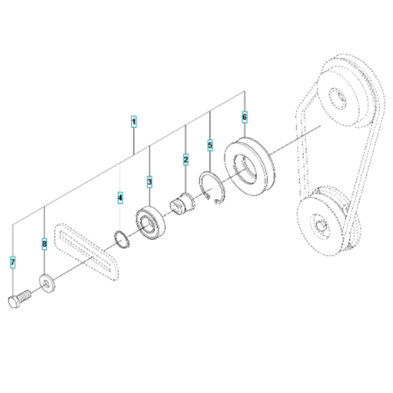 Belt Tightener Assembly for Husqvarna LG 164 Diesel Reversible Compactor