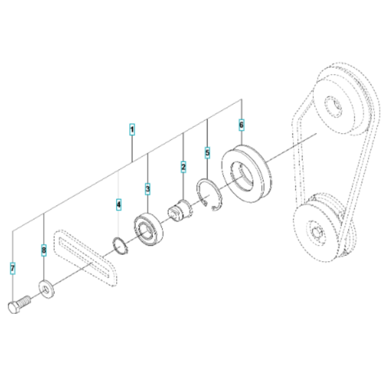 Belt Tightener Assembly for Husqvarna LG 164 Petrol Reversible Compactor