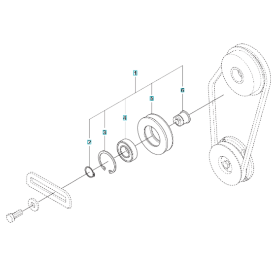 Belt Tightener Assembly for Husqvarna LG 200 Reversible Compactor