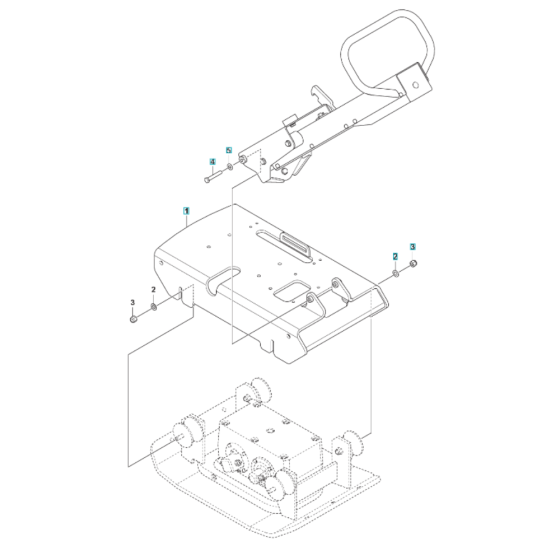 Engine Plate Assembly for Husqvarna LG 200 Reversible Compactor