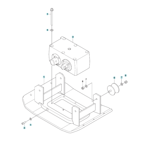 Ground Plate Assembly for Husqvarna LG 200 Reversible Compactor