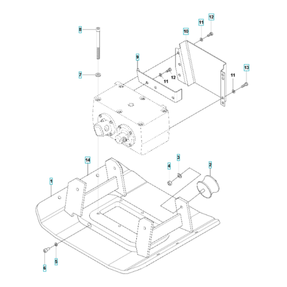 Ground Plate Assembly for Husqvarna LG 204 Diesel Reversible Compactor