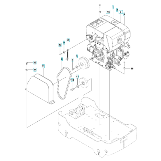 Engine Assembly for Husqvarna LG 204 Diesel Reversible Compactor