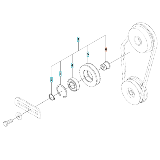 Belt Tightener Assembly for Husqvarna LG 204 Petrol Reversible Compactor