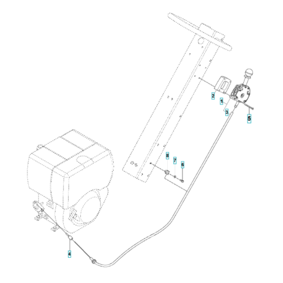 Throttle Control (EPA) Assembly for Husqvarna LG 300 Diesel Reversible Compactor