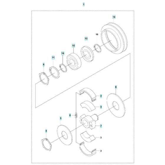 Clutch Assembly for Husqvarna LG 300 Diesel Reversible Compactor