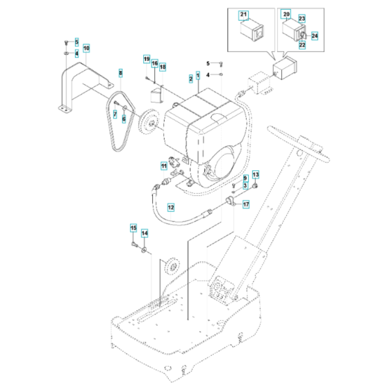 Engine Assembly for Husqvarna LG 300 Diesel Reversible Compactor