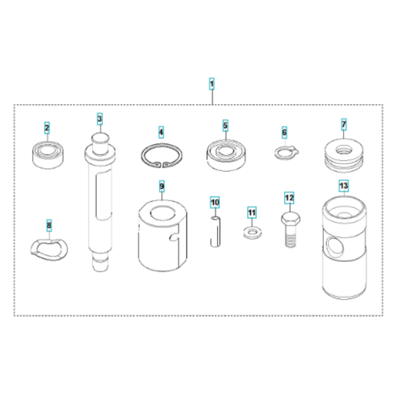 Piston Assembly for Husqvarna LG 300 Diesel Reversible Compactor