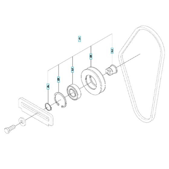 Belt Tightener for Husqvarna LG 300 Petrol Reversible Compactor