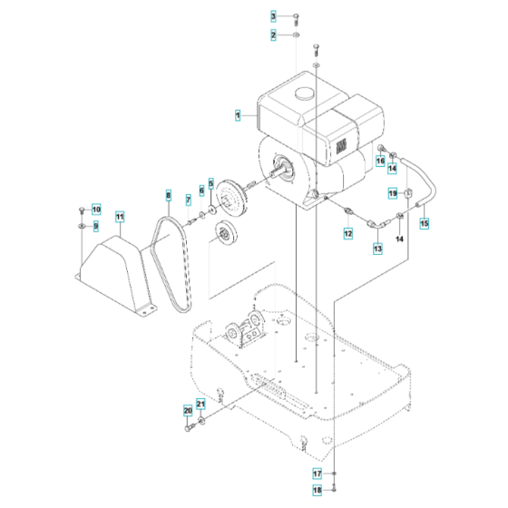 Engine Assembly for Husqvarna LG 300 Petrol Reversible Compactor