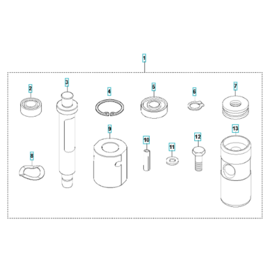 Piston Assembly for Husqvarna LG 300 Petrol Reversible Compactor