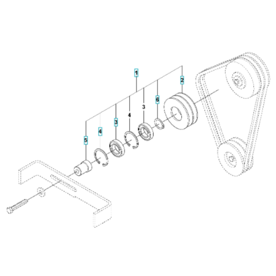 Belt Tightener Assembly for Husqvarna LG 400 Diesel Reversible Compactor