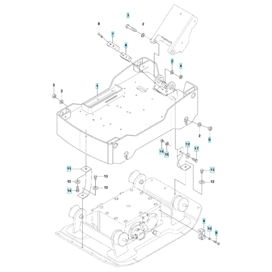 Engine Plate Assembly for Husqvarna LG 400 Diesel Reversible Compactor