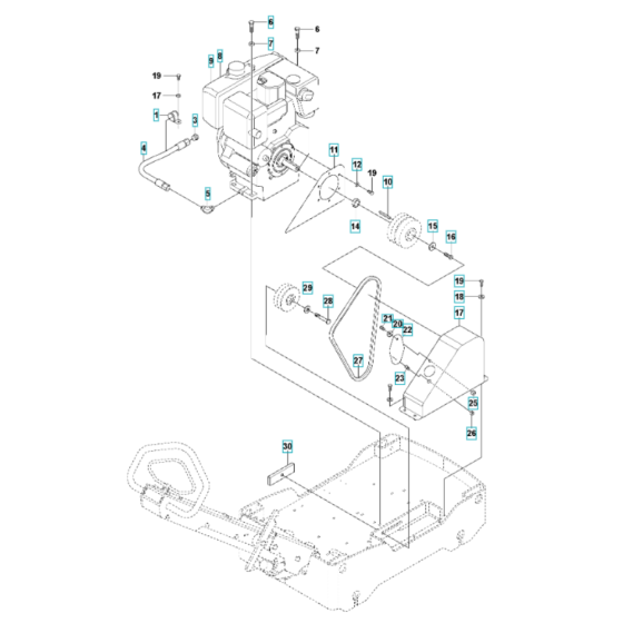 Engine Assembly for Husqvarna LG 400 Petrol Reversible Compactor