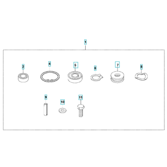 Piston Assembly for Husqvarna LG 400 Petrol Reversible Compactor