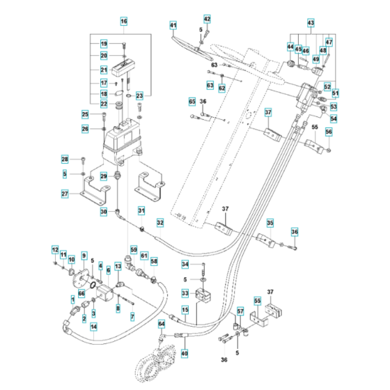 Hydraulic System Assembly for Husqvarna LG 504 Reversible Compactor