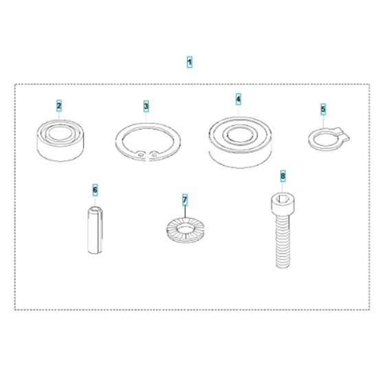 Piston Assembly for Husqvarna LG 504 Reversible Compactor