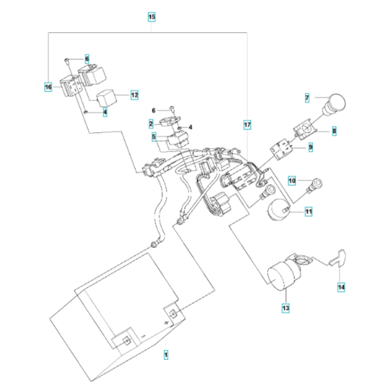 Electrical Assembly for Husqvarna LH 700 Reversible Compactor