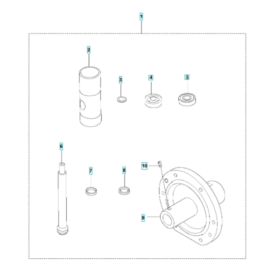 Piston Assembly for Husqvarna LH 700 Reversible Compactor