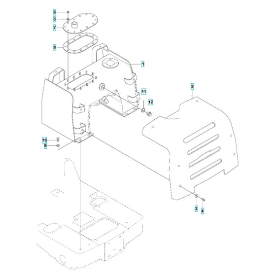 Oil Tank Assembly for Husqvarna LH 700 Reversible Compactor