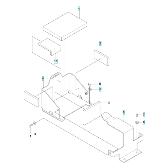 Battery Assembly for Husqvarna LH 804 Reversible Compactor