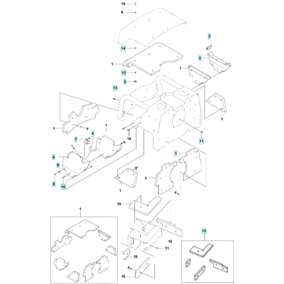 Noise Supression Assembly for Husqvarna LH 804 Reversible Compactor