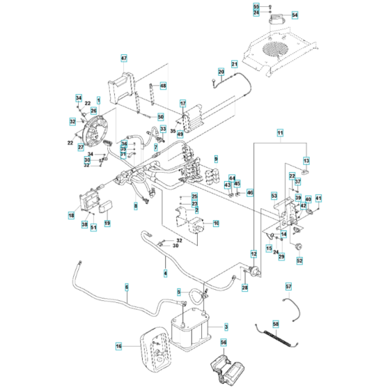 Electrical Assembly for Husqvarna LH 804 Reversible Compactor