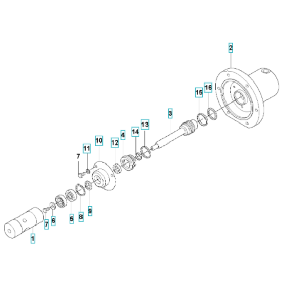 Hydraulic Cylinder Assembly for Husqvarna LH 804 Reversible Compactor