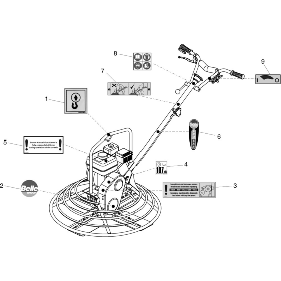 Decals for Belle Lightweight Pro / Pro Tilt Trowels