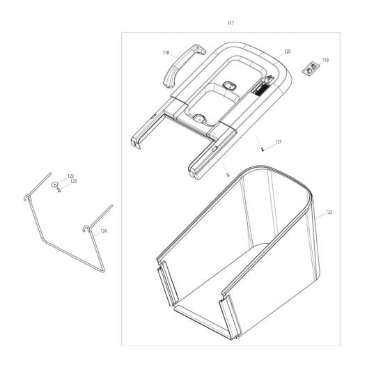 Grass Catcher Assembly for Makita LM004G Mower