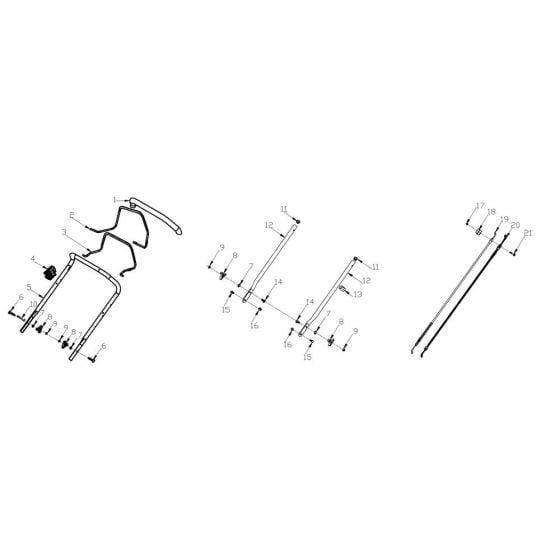 Handle Assembly for Harry LMG42S-A Mower