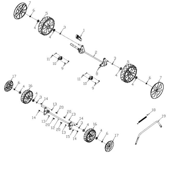 Wheel Assembly for Harry LMG46P-B Mower