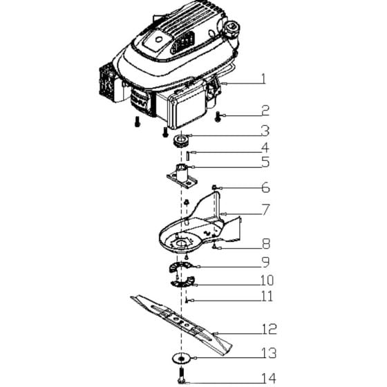 Blade Assembly for Harry LMG48SHL-B Mower