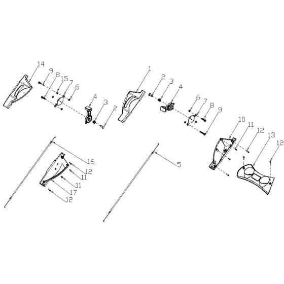 Handle Cover Assembly for Harry LMG48SHL-B Mower