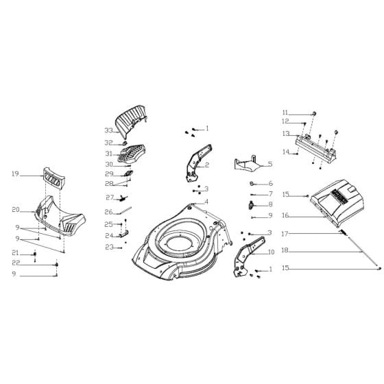 Deck Assembly for Harry LMG53SHL-C Mower