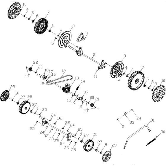 Drive Assembly for Harry LMG53SHL-C Mower