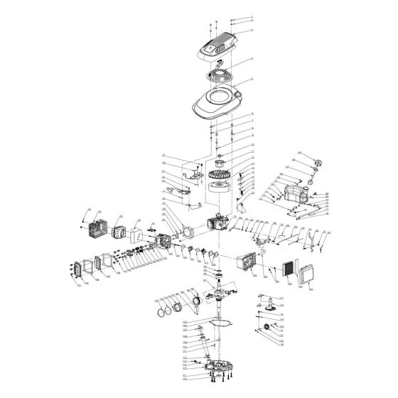 Engine Assembly for Harry LMG53SHL-C Mower