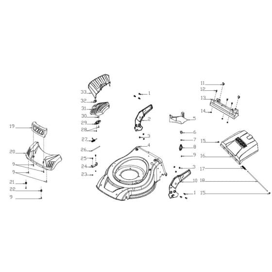 Deck Assembly for Harry LMG53SHL-T Mower