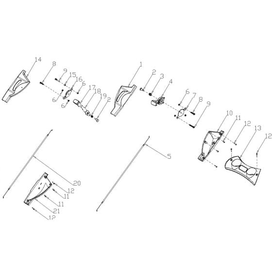 Handle Cover Assembly for Harry LMG53SHLV-C Mower