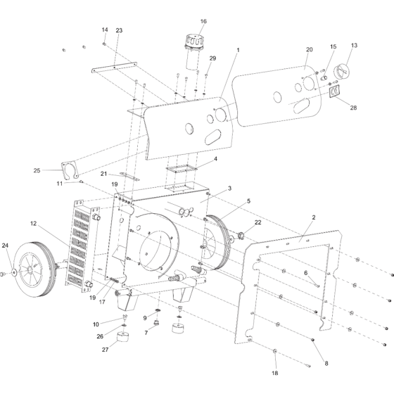 Tank and Chassis Assy for Atlas Copco LP13-30 EU Power Packs (from s/n BGF024738 onwards)