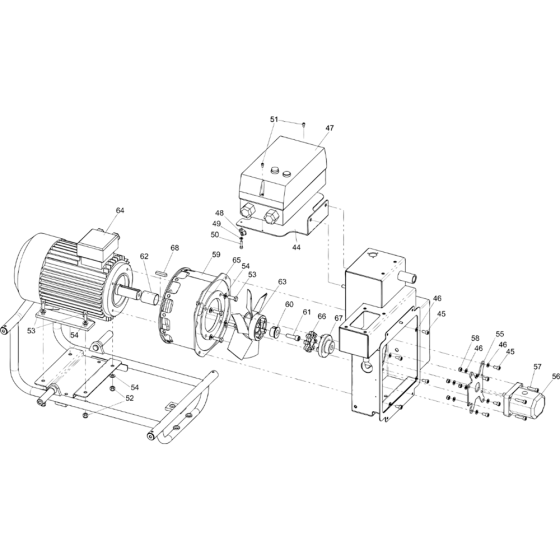 Engine and Pump Assy for Atlas Copco LP18-40E PAC/ LP18-30E PAC Power Packs (from s/n BGF000001 onwards)