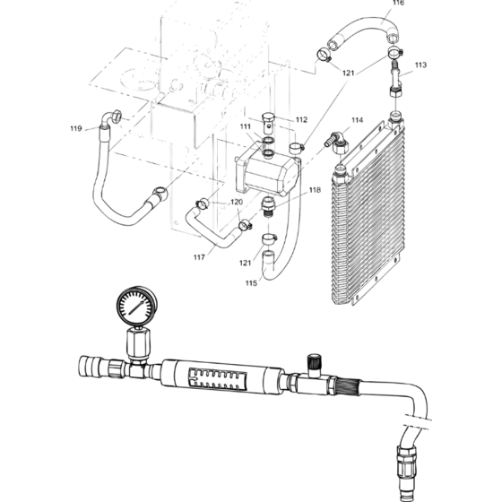 Hoses and Fittings Assy for Atlas Copco LP18-40E PAC/ LP18-30E PAC Power Packs (from s/n BGF000001 onwards)