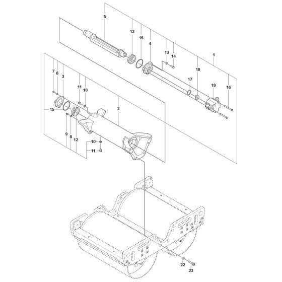 Eccentirc Element Assembly for Husqvarna LP 6500 Roller