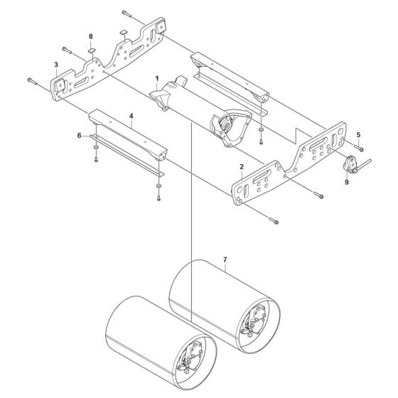 Lower Frame Assembly for Husqvarna LP 6500 Roller