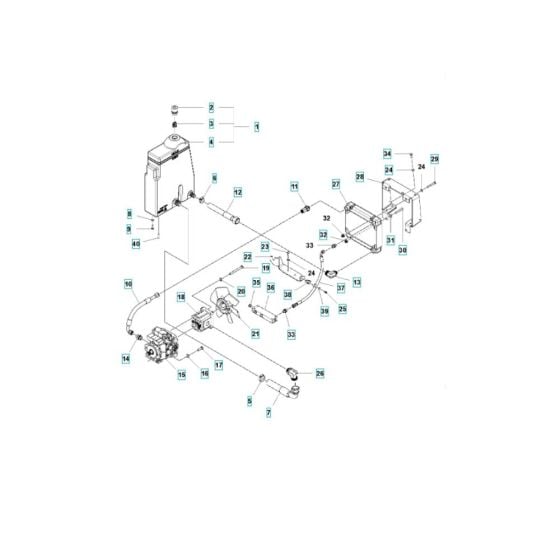 Oil Tank, Radiator, Pump Assembly for Husqvarna LP 7505 Roller