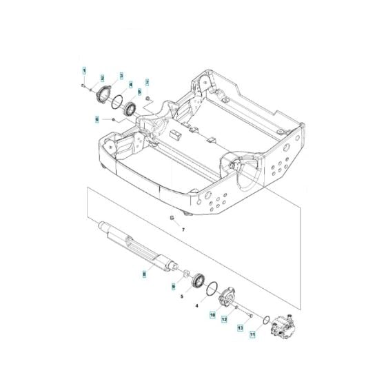 Eccentric Element Assembly for Husqvarna LP 7505 Roller