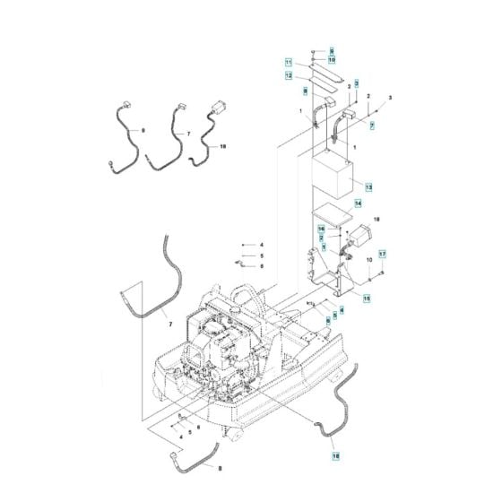 Electrical Assembly for Husqvarna LP 7505 Roller