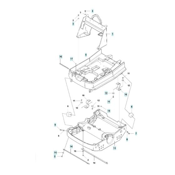 Frame, Scraper Assembly for Husqvarna LP 7505 Roller