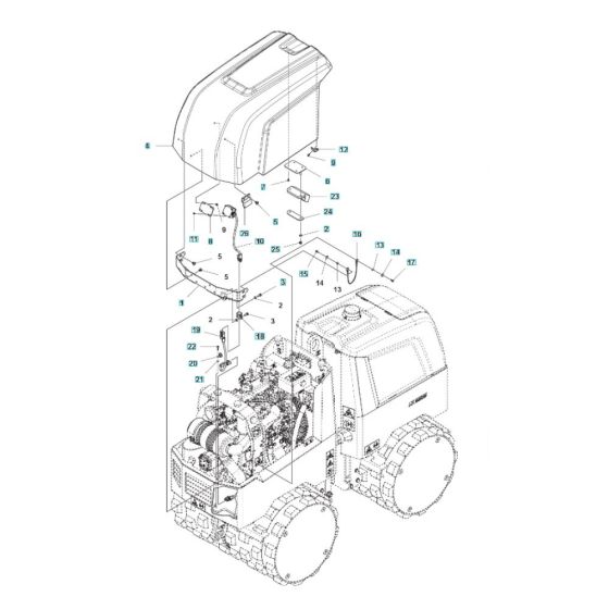 Front Cover Assembly for Husqvarna LP 9505 Roller