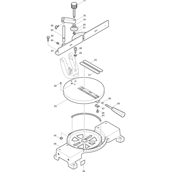 Stand Assembly for Makita LS1030 Mitre Saw